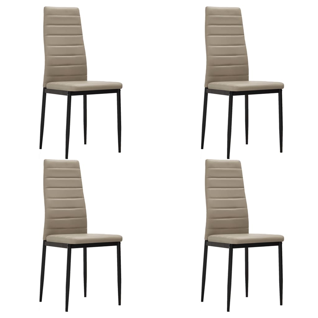 vidaXL Blagovaonske stolice od umjetne kože 4 kom boja cappuccina