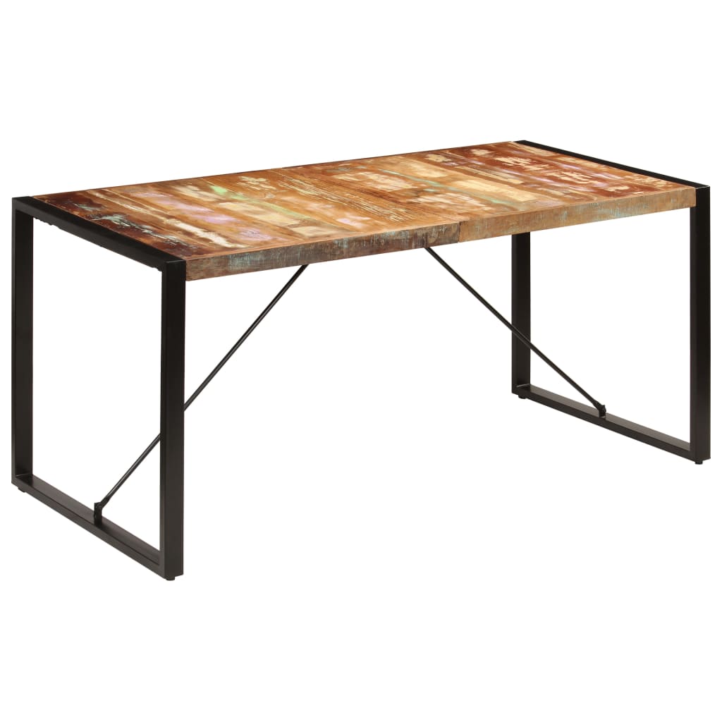 vidaXL Blagovaonski stol od masivnog obnovljenog drva 160 x 80 x 75 cm