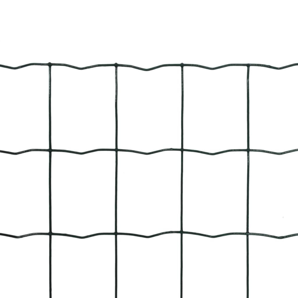 vidaXL Euro ograda čelična 25 x 1,0 m zelena