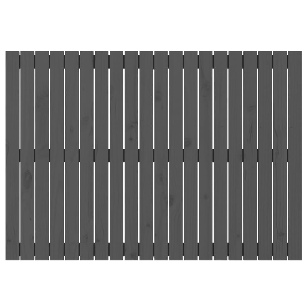 vidaXL Zidno uzglavlje sivo 127,5x3x90 cm od masivne borovine