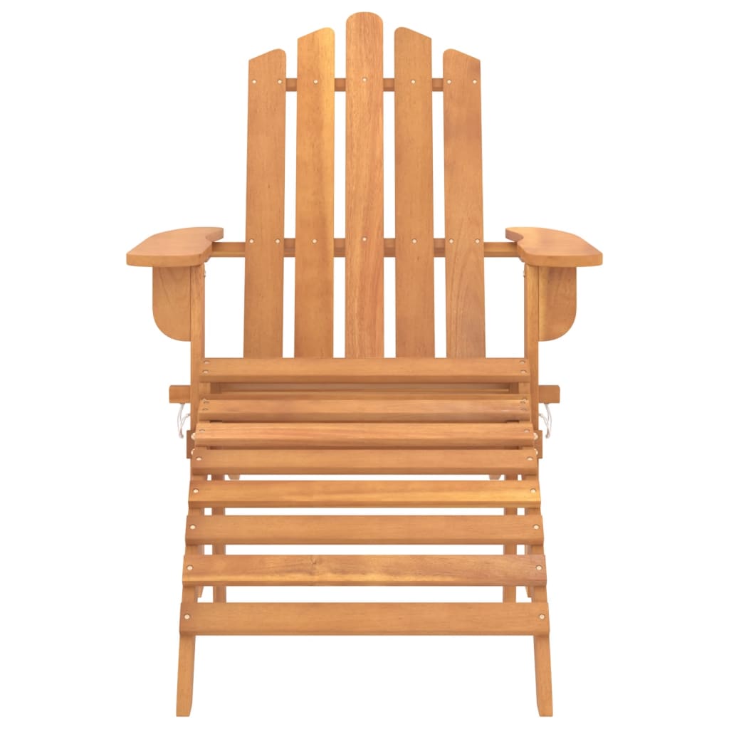 vidaXL Vrtna stolica Adirondack s osloncem za noge od bagremovog drva