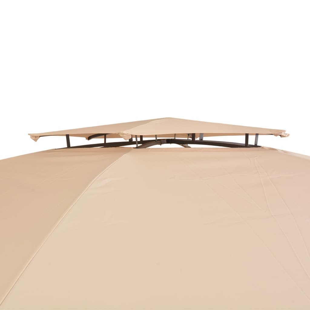vidaXL Vrtni šator/paviljon sa zavjesama šesterokutni 360 x 265 cm