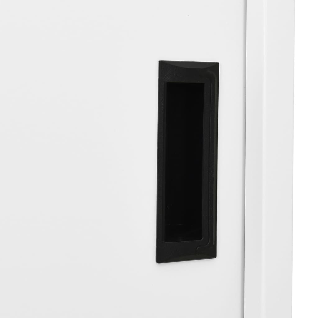 vidaXL Uredski ormarić s kliznim vratima bijeli 90x40x180 cm čelični