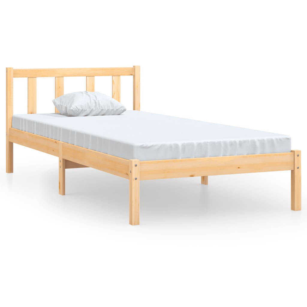 vidaXL Okvir za krevet od masivne borovine 90x190 cm jednokrevetni