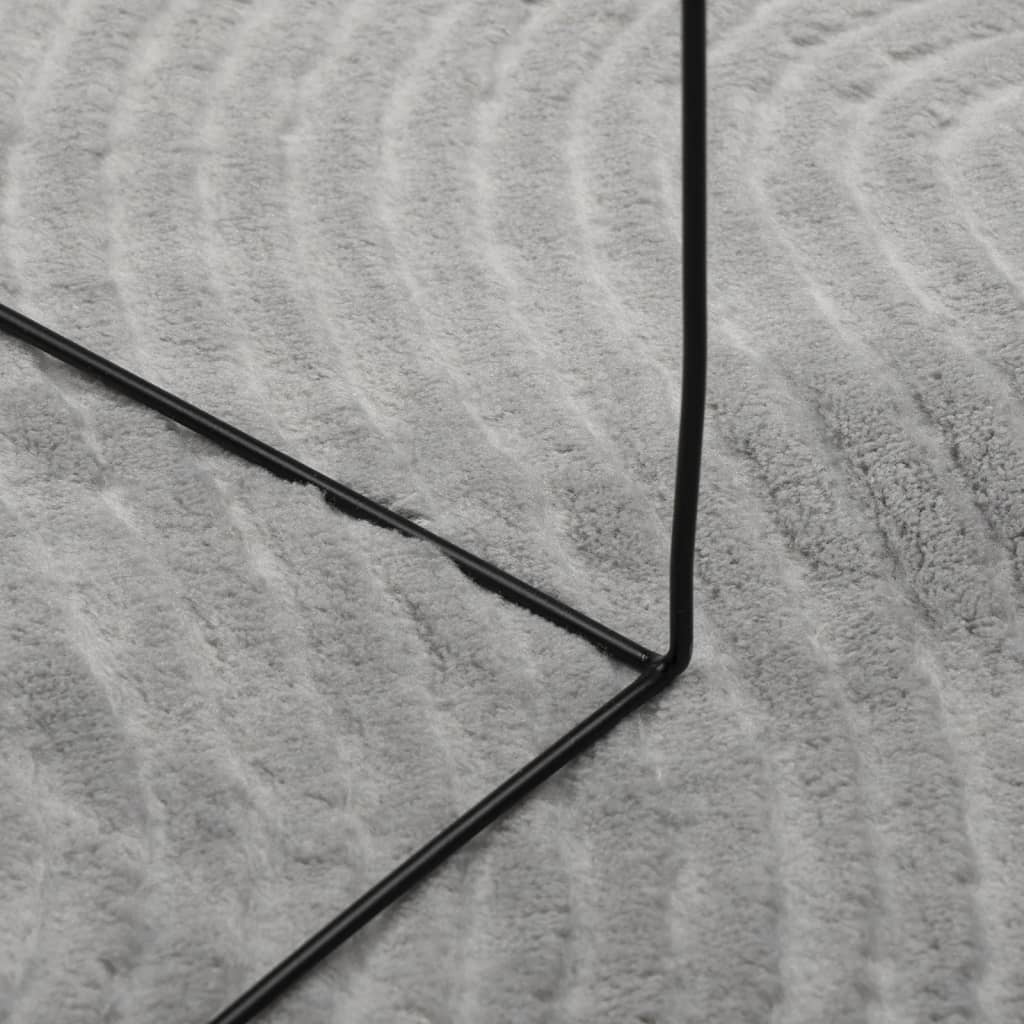 vidaXL Tepih IZA kratka vlakna skandinavski izgled sivi Ø 160 cm