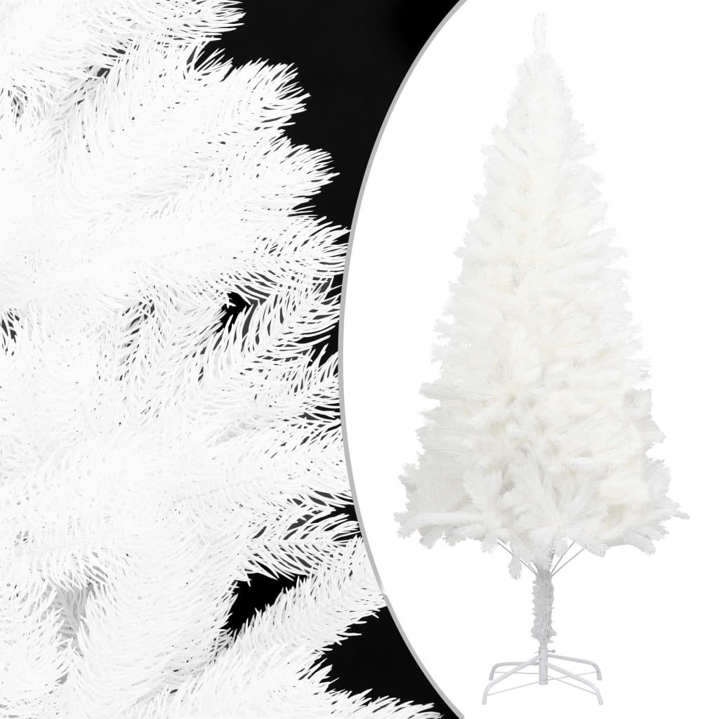 vidaXL Umjetno božićno drvce s realističnim iglicama bijelo 210 cm