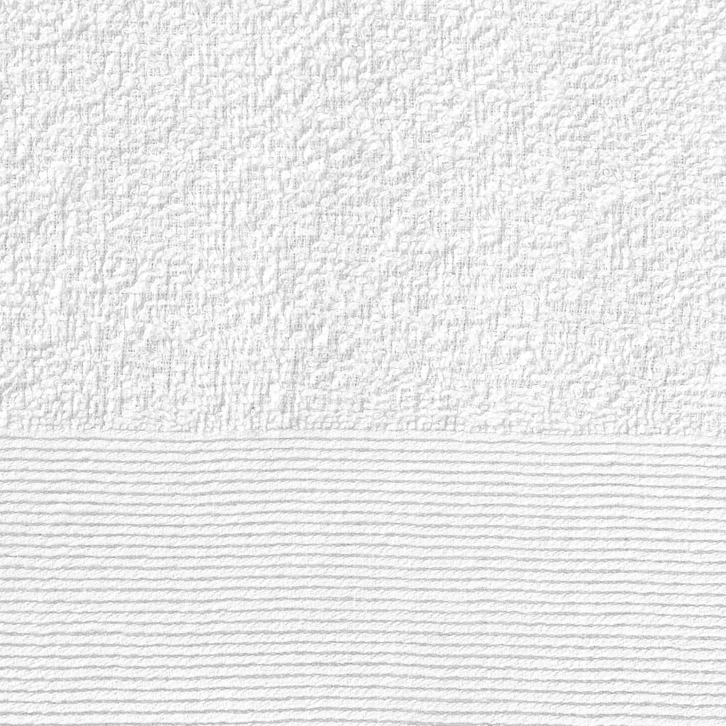 vidaXL Kupaonski ručnici 10 kom pamučni 350 gsm 100 x 150 cm bijeli