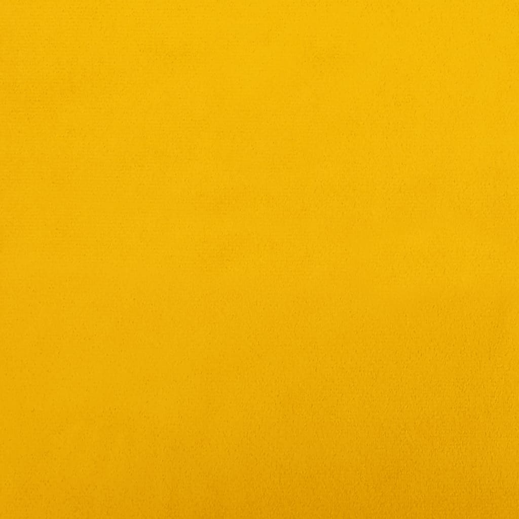 vidaXL Dvosjed na razvlačenje žuti baršunasti