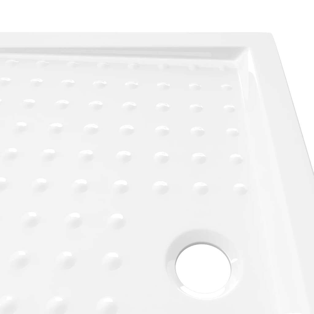 vidaXL Podloga za tuširanje s točkicama bijela 90 x 70 x 4 cm ABS