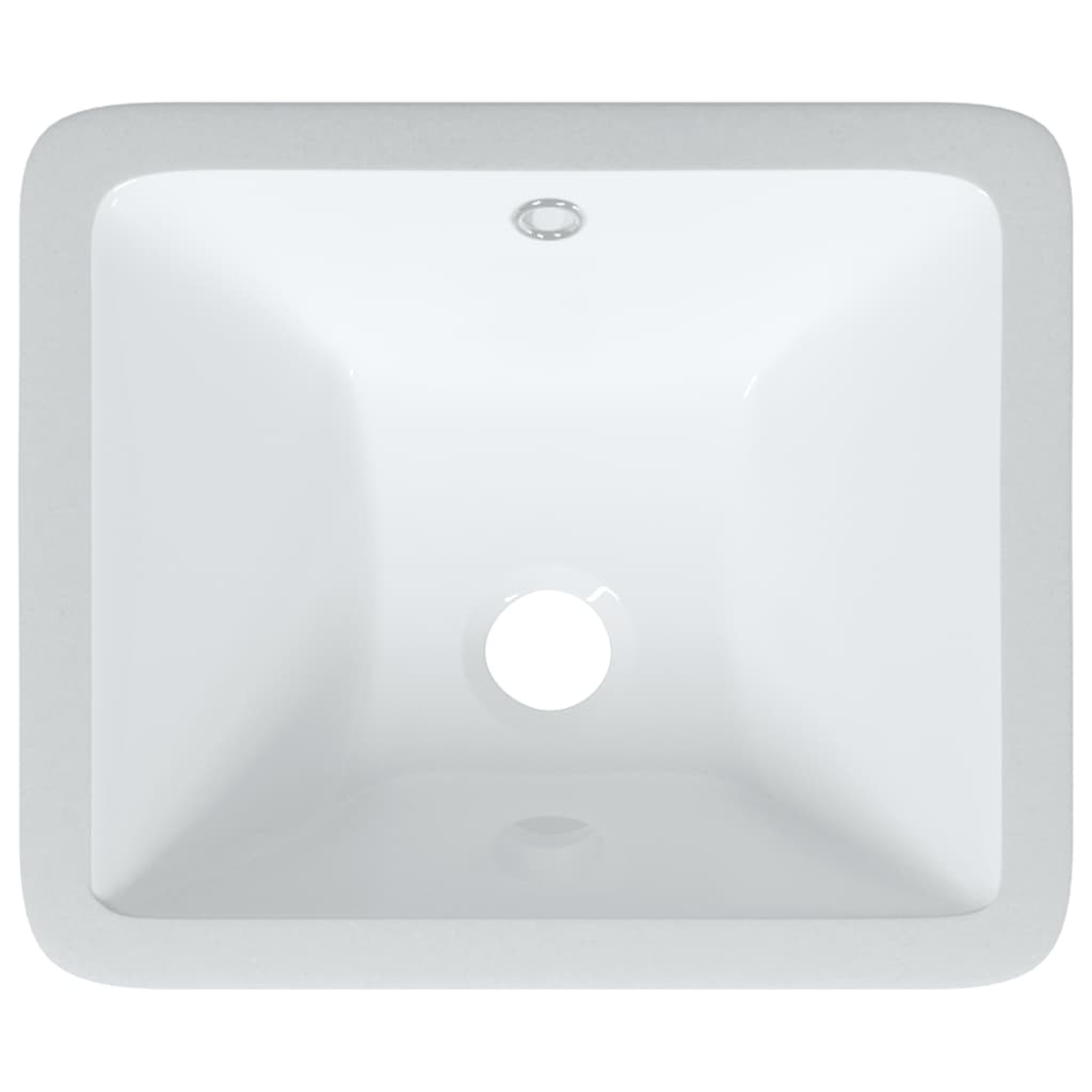 vidaXL Kupaonski umivaonik bijeli 36,5x32x15,5 cm pravokutni keramički