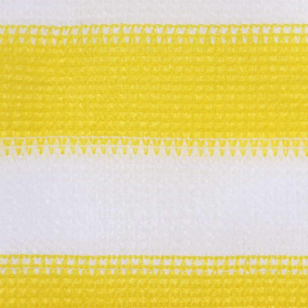 vidaXL Balkonski zastor žuto-bijeli 120 x 500 cm HDPE