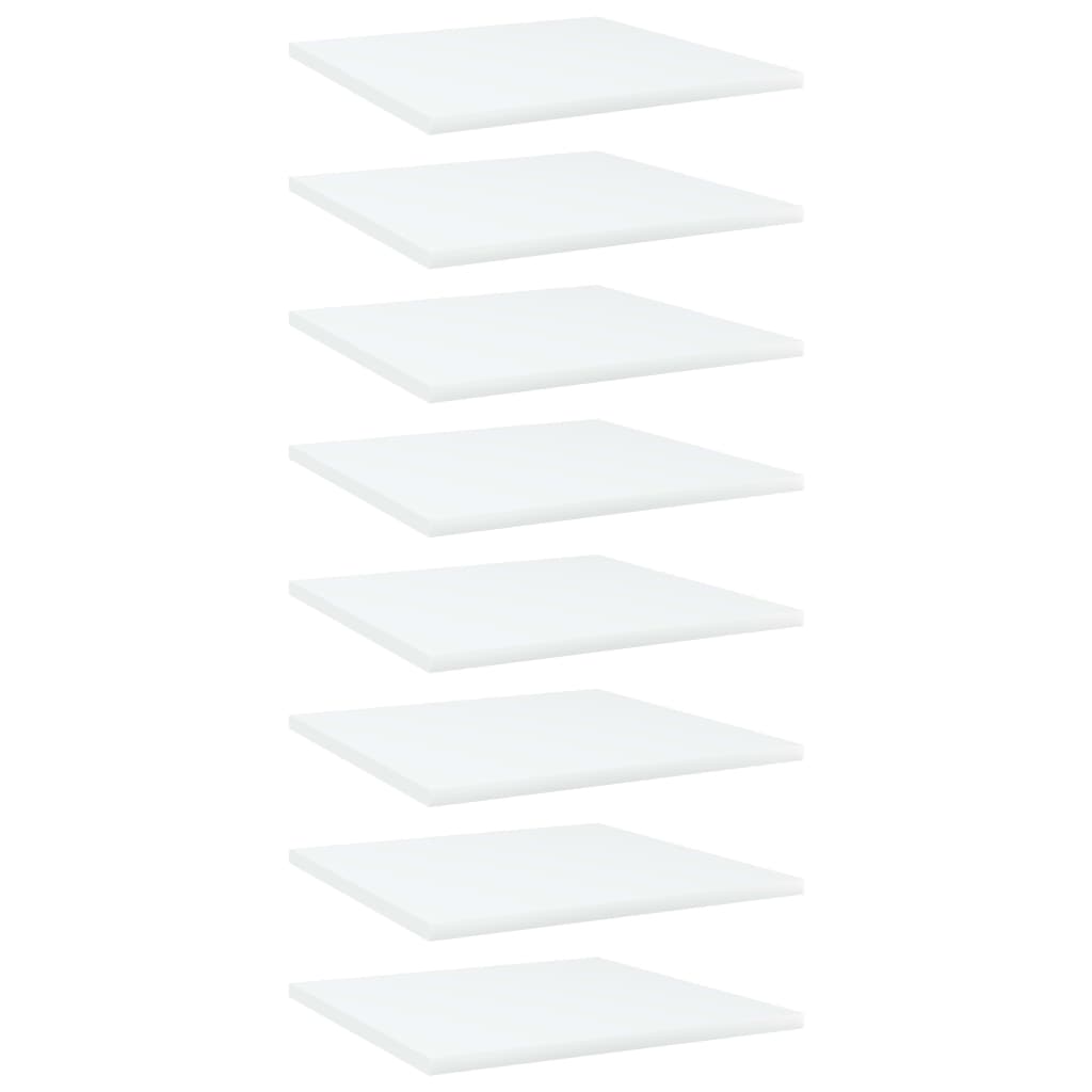vidaXL Police za knjige 8 kom bijele 40 x 40 x 1,5 cm od iverice