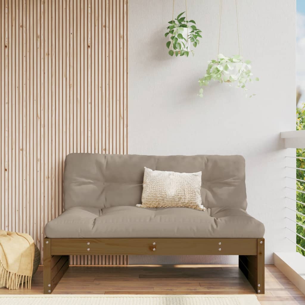 vidaXL Srednja sofa boja meda 120x80 cm od masivne borovine