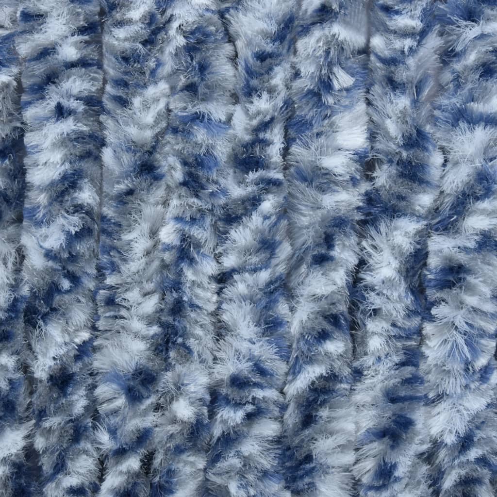 vidaXL Zastor protiv insekata plavo-bijelo-srebrni 90 x 220 cm šenil