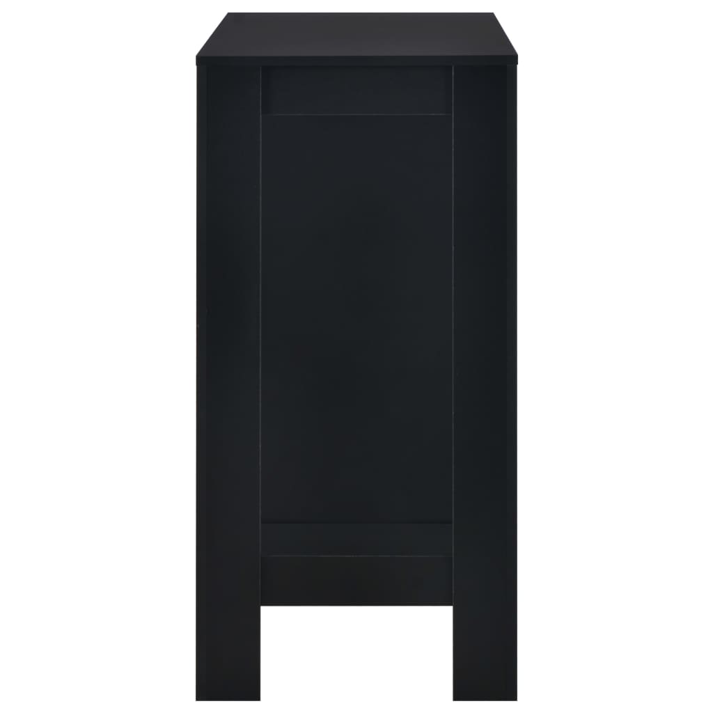 vidaXL Barski stol s policom crni 110 x 50 x 103 cm