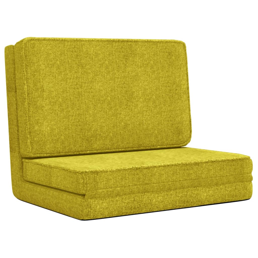 vidaXL Sklopiva podna stolica od tkanine zelena