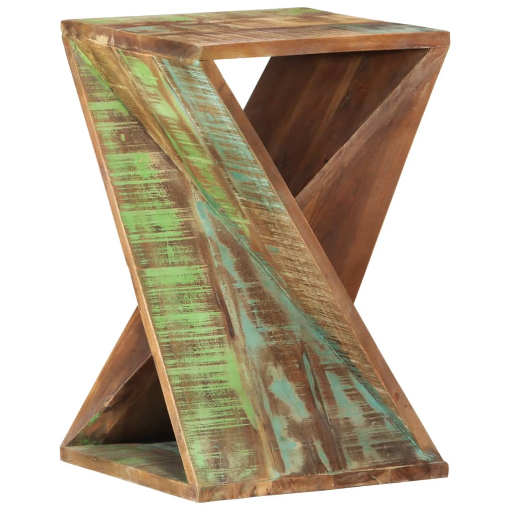 vidaXL Bočni stolić 35 x 35 x 55 cm od masivnog obnovljenog drva