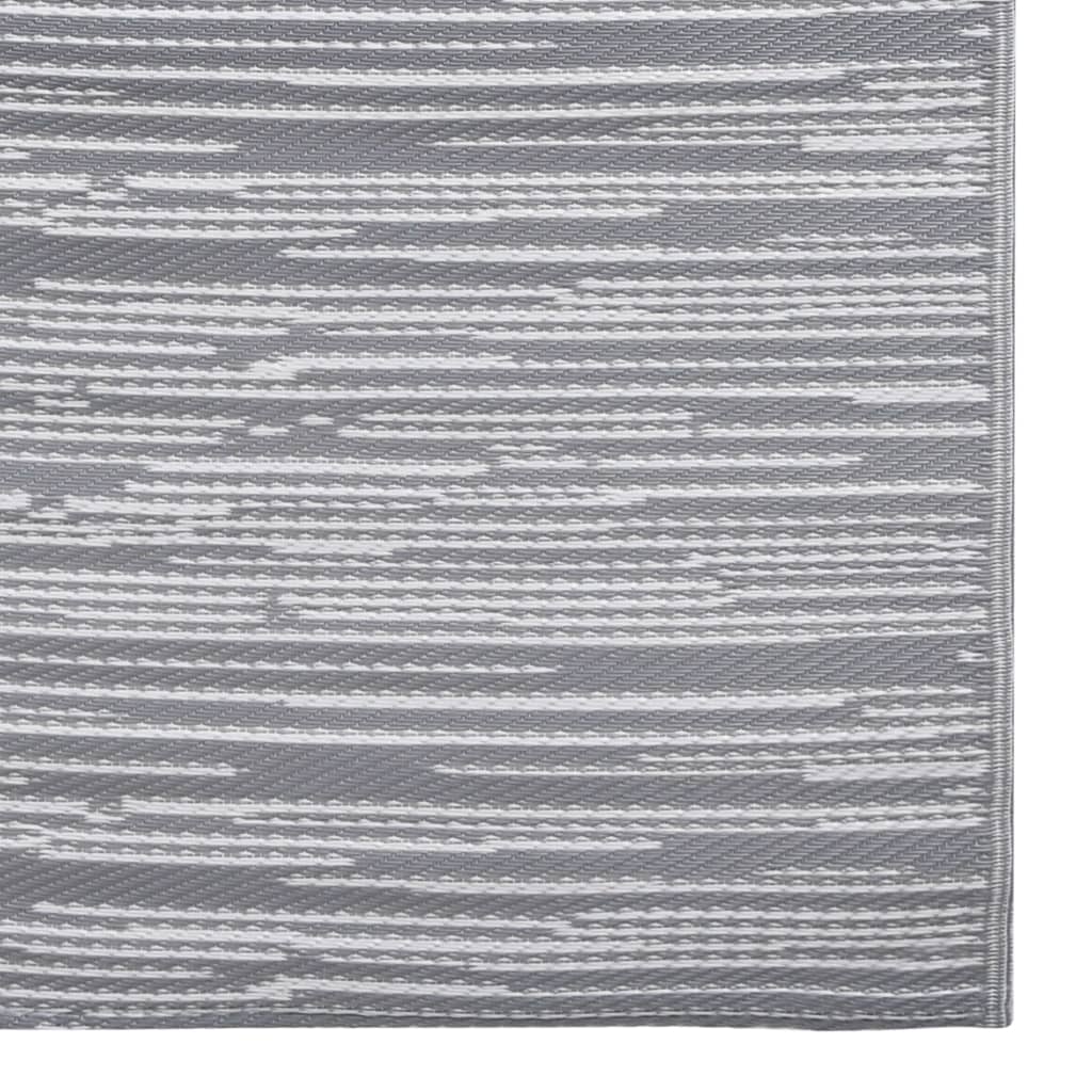 vidaXL Vanjski tepih sivi 120 x 180 cm PP