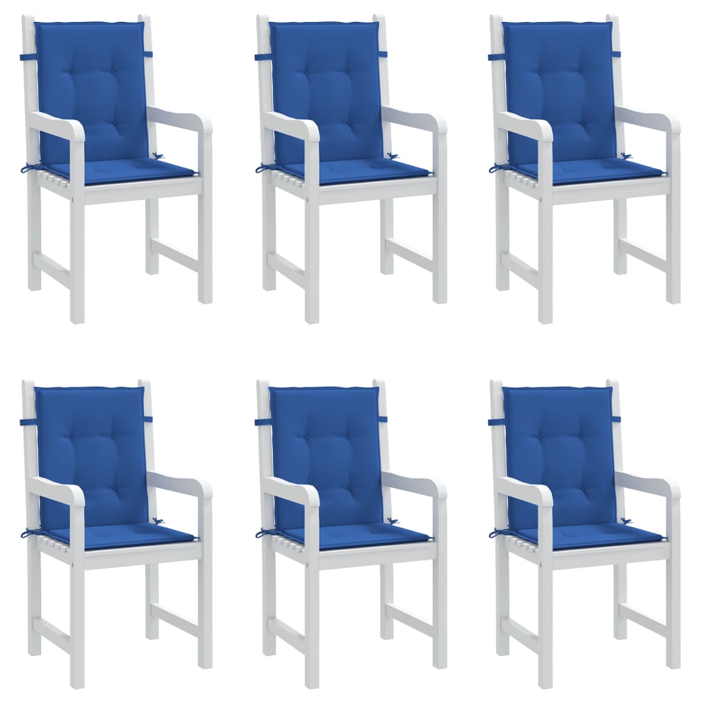 vidaXL Jastuci za vrtne stolice 6 kom plavi 100 x 50 x 3 cm od tkanine