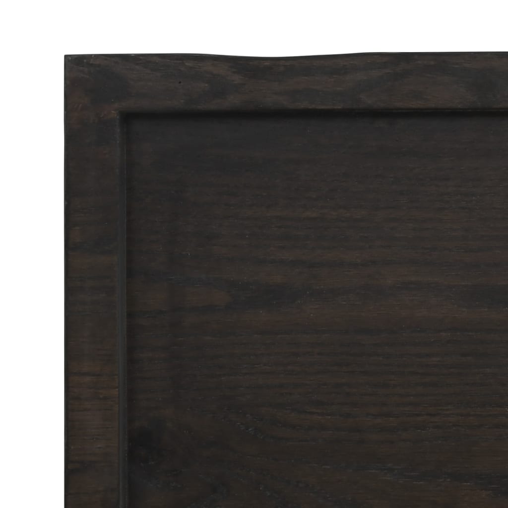 vidaXL Kupaonska radna ploča tamnosmeđa 80x40x(2-6) cm masivno drvo