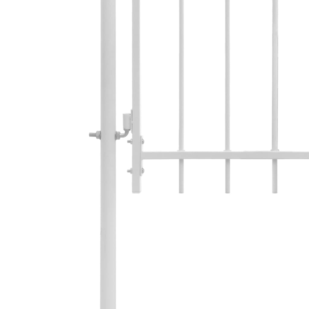 vidaXL Vrtna vrata čelična 1 x 1,75 m bijela