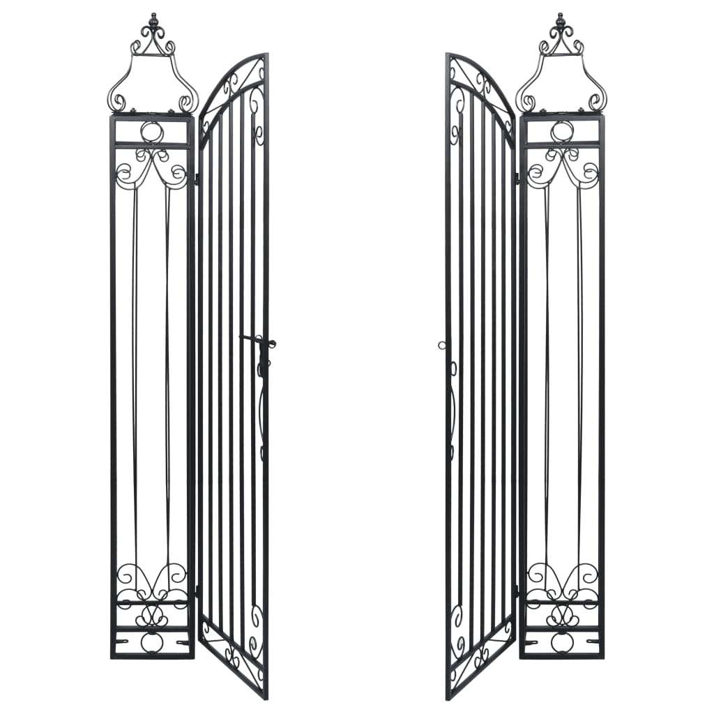 vidaXL Ukrasna vrtna vrata od kovanog željeza 122 x 20,5 x 160 cm