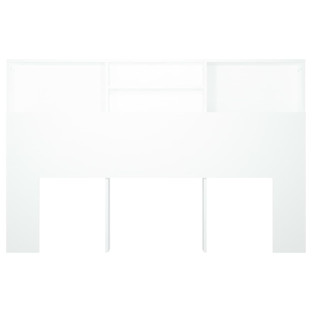 vidaXL Uzglavlje s ormarićem bijelo 160 x 19 x 103,5 cm