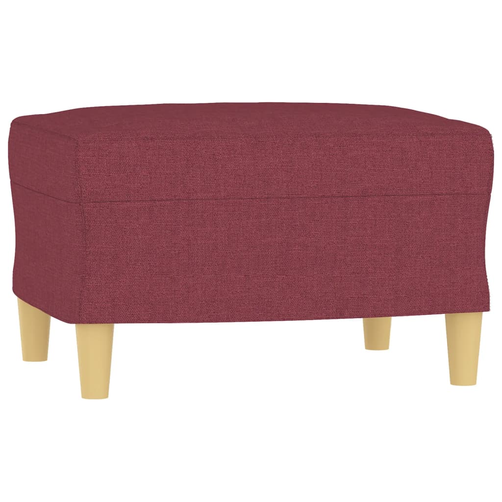 vidaXL Fotelja s tabureom crvena boja vina 60 cm od tkanine