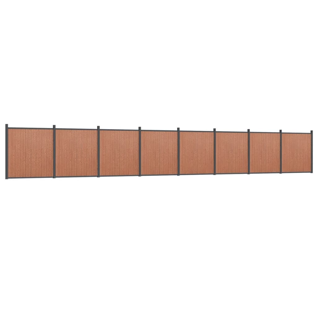vidaXL Panel za ogradu smeđi 1391 x 186 cm WPC
