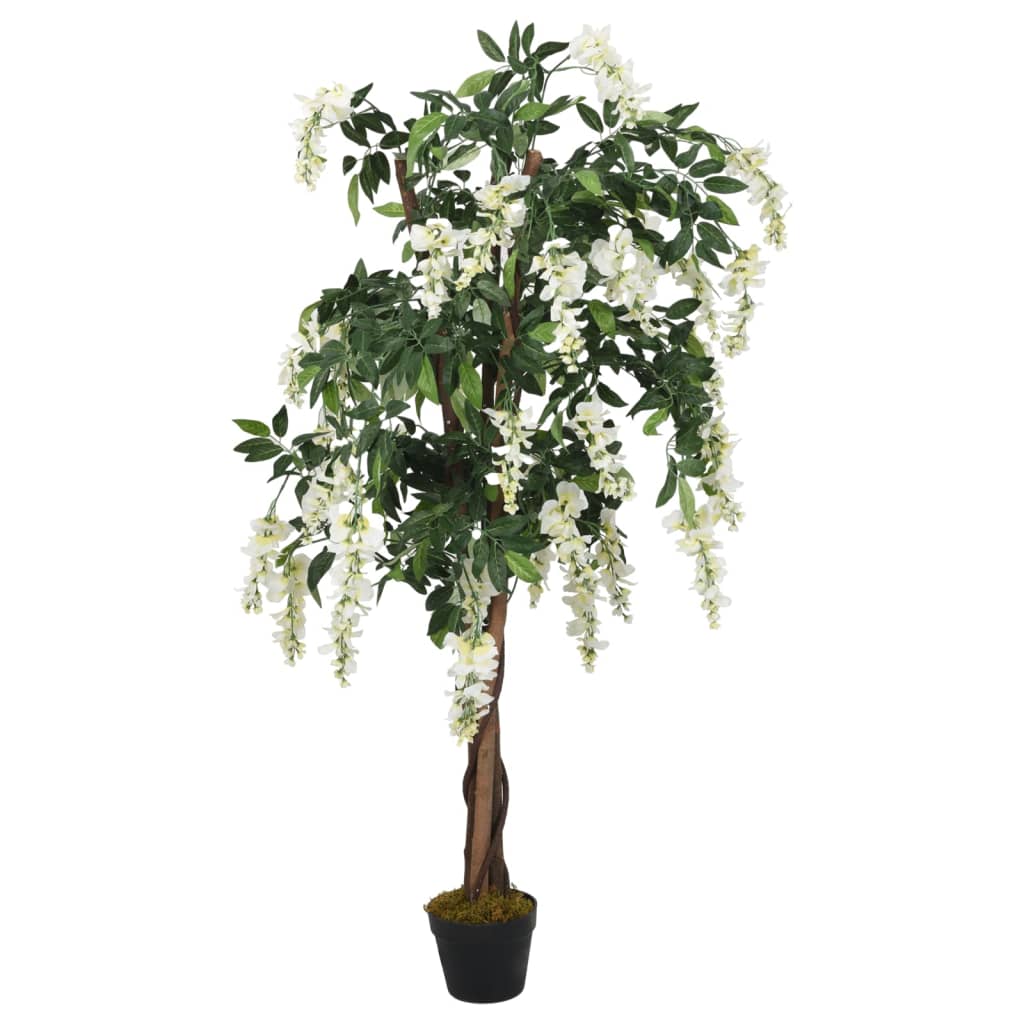 vidaXL Umjetno stablo glicinije 560 listova 80 cm zeleno-bijelo