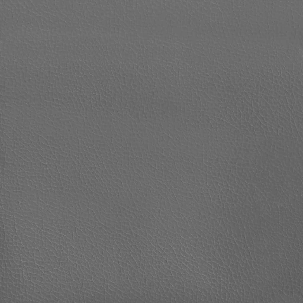 vidaXL Uzglavlje s ušima sivo 183x16x118/128 cm od umjetne kože