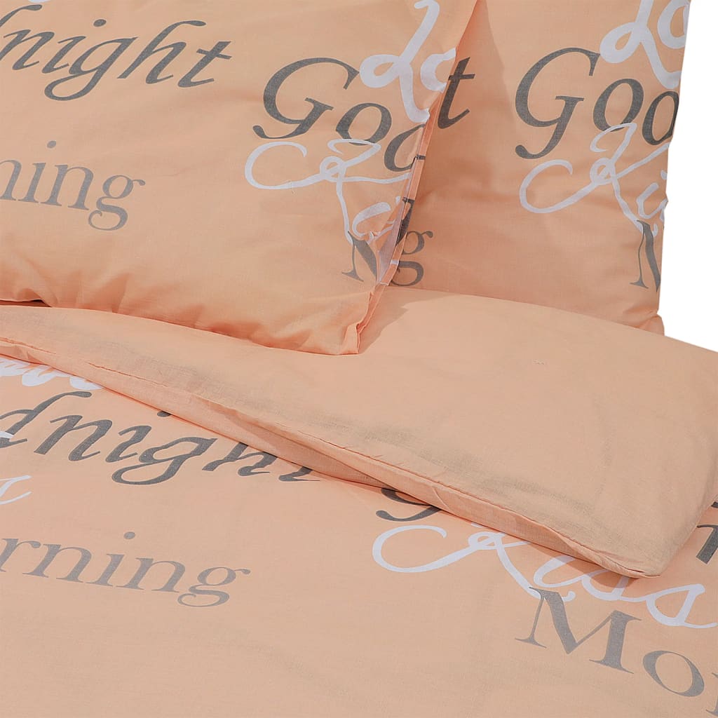 vidaXL Set posteljine za poplun ružičasti 200x220 cm pamučni