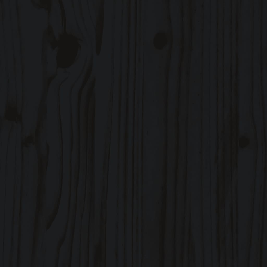 vidaXL 9-dijelni vrtni barski set crni od masivne borovine