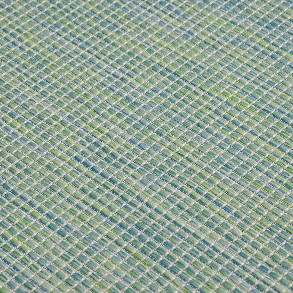 vidaXL Vanjski tepih ravnog tkanja 160 x 230 cm tirkizni
