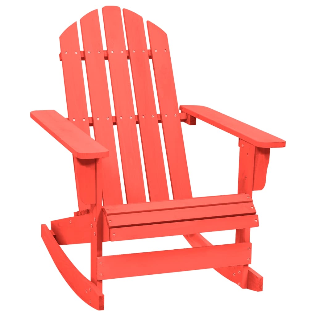 vidaXL Vrtna stolica za ljuljanje Adirondack masivna jelovina crvena