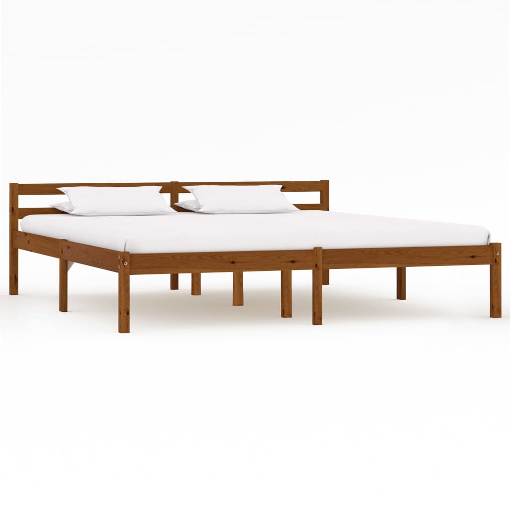 vidaXL Okvir za krevet od masivne borovine boja meda 180 x 200 cm