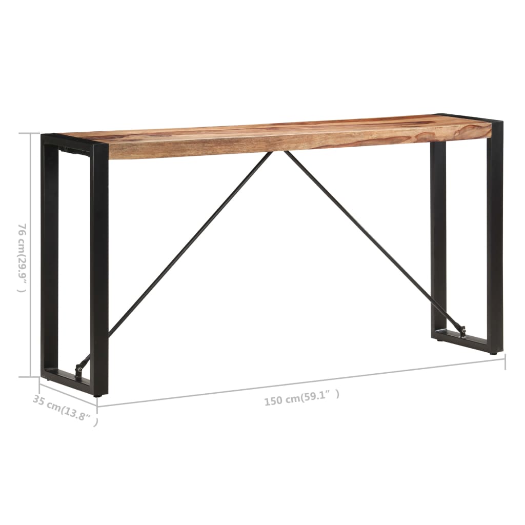 vidaXL Konzolni stol 150 x 35 x 76 cm od masivnog drva šišama