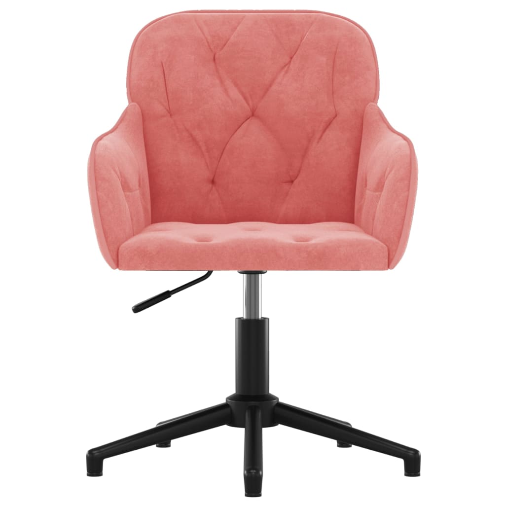 vidaXL Okretne blagovaonske stolice 2 kom ružičaste baršunaste