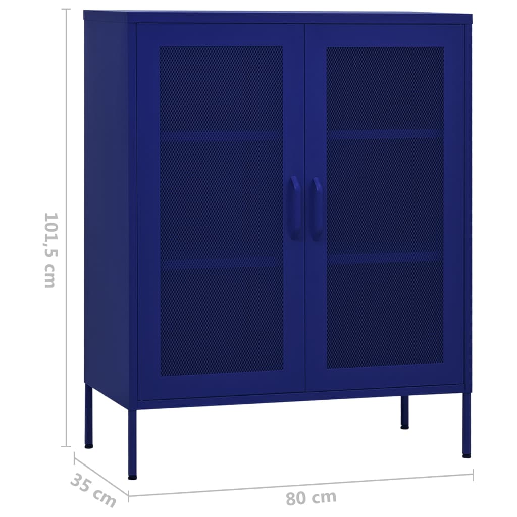 vidaXL Ormarić za pohranu modri 80 x 35 x 101,5 cm čelični