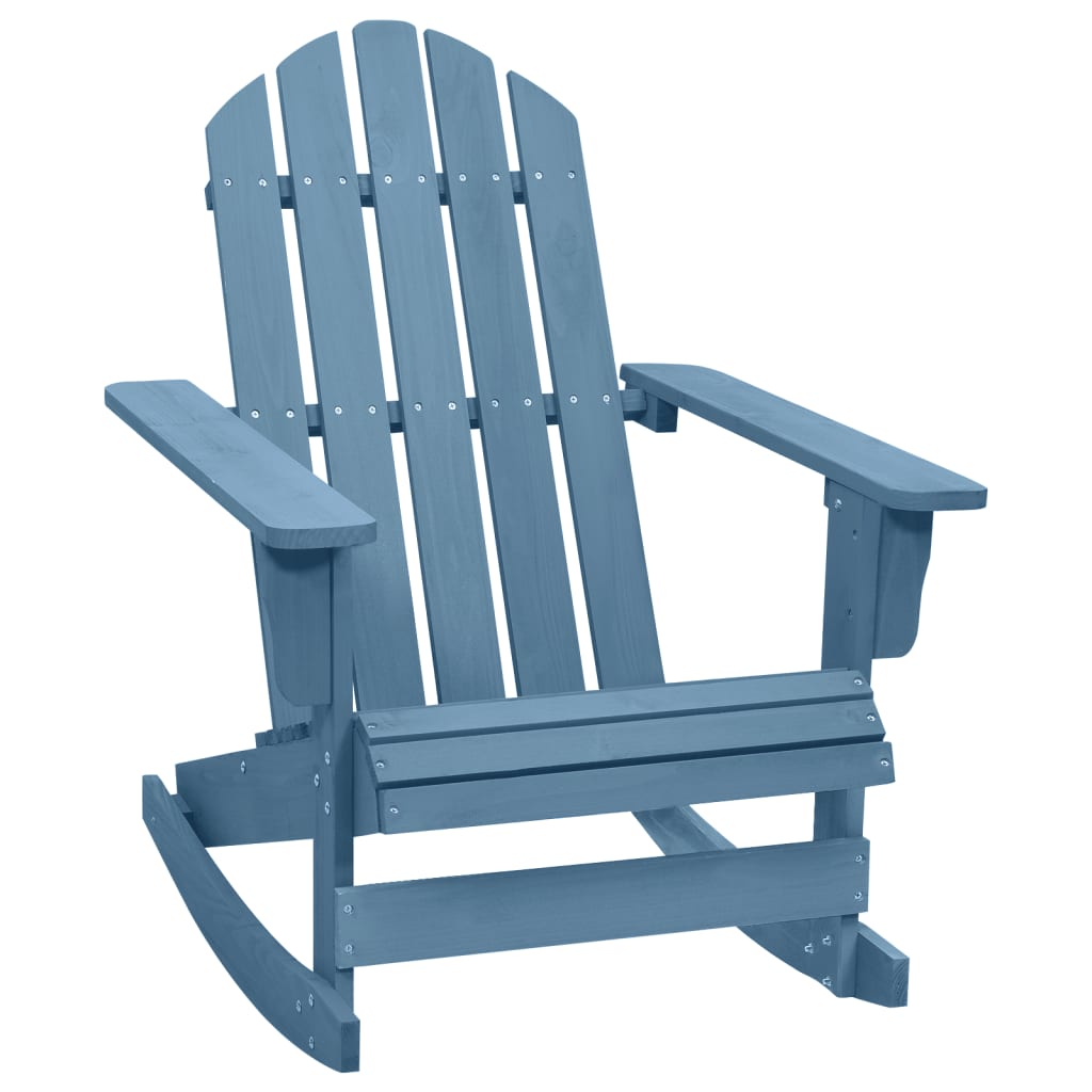 vidaXL Vrtna stolica za ljuljanje Adirondack od masivne jelovine plava