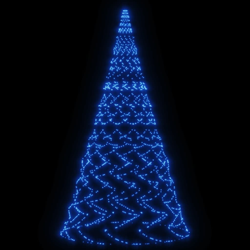 vidaXL Božićno drvce na stijegu 3000 LED žarulje plave 800 cm