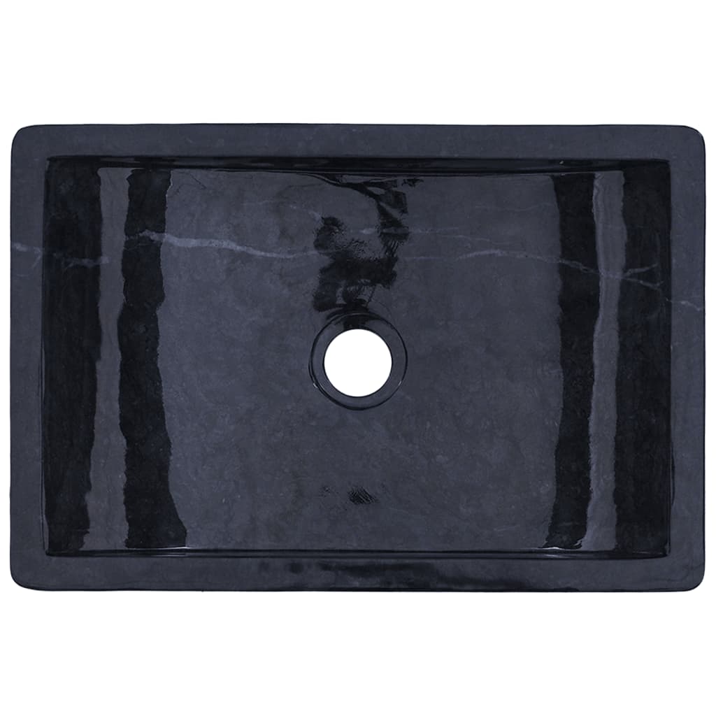 vidaXL Umivaonik 45 x 30 x 12 cm mramorni visoki sjaj crni