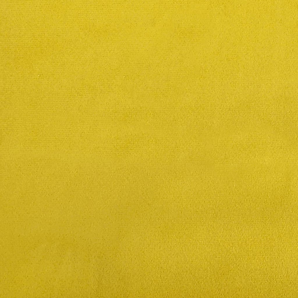 vidaXL Kutna garnitura na razvlačenje žuta 260x140x70 cm baršunasta