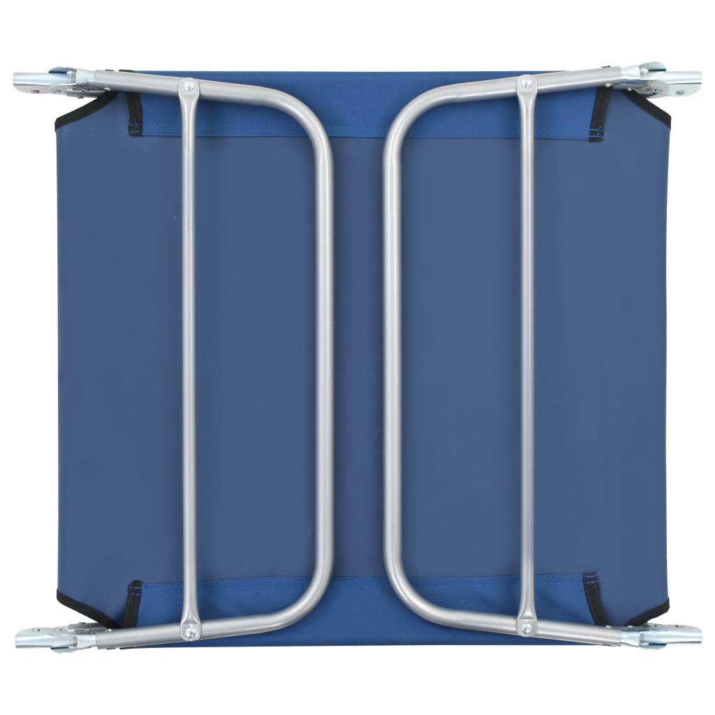 vidaXL Sklopive ležaljke za sunčanje 2 kom čelik i tkanina plave