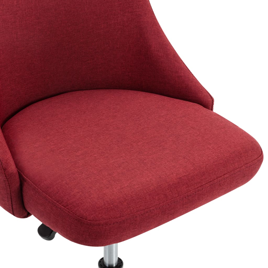vidaXL Uredske stolice od tkanine s kotačima 2 kom crvena boja vina