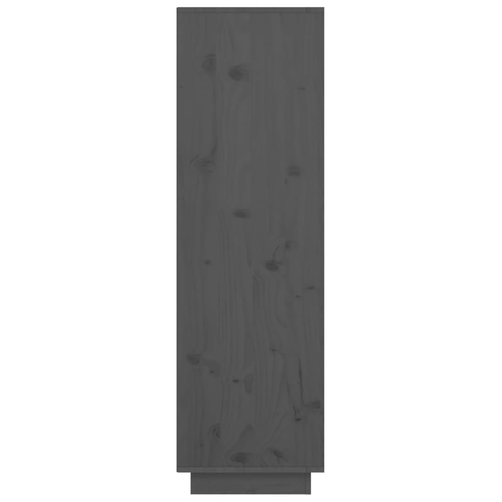 vidaXL Visoka komoda siva 38 x 35 x 117 cm od masivne borovine