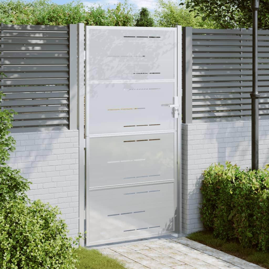 vidaXL Vrtna vrata 100 x 200 cm od nehrđajućeg čelika