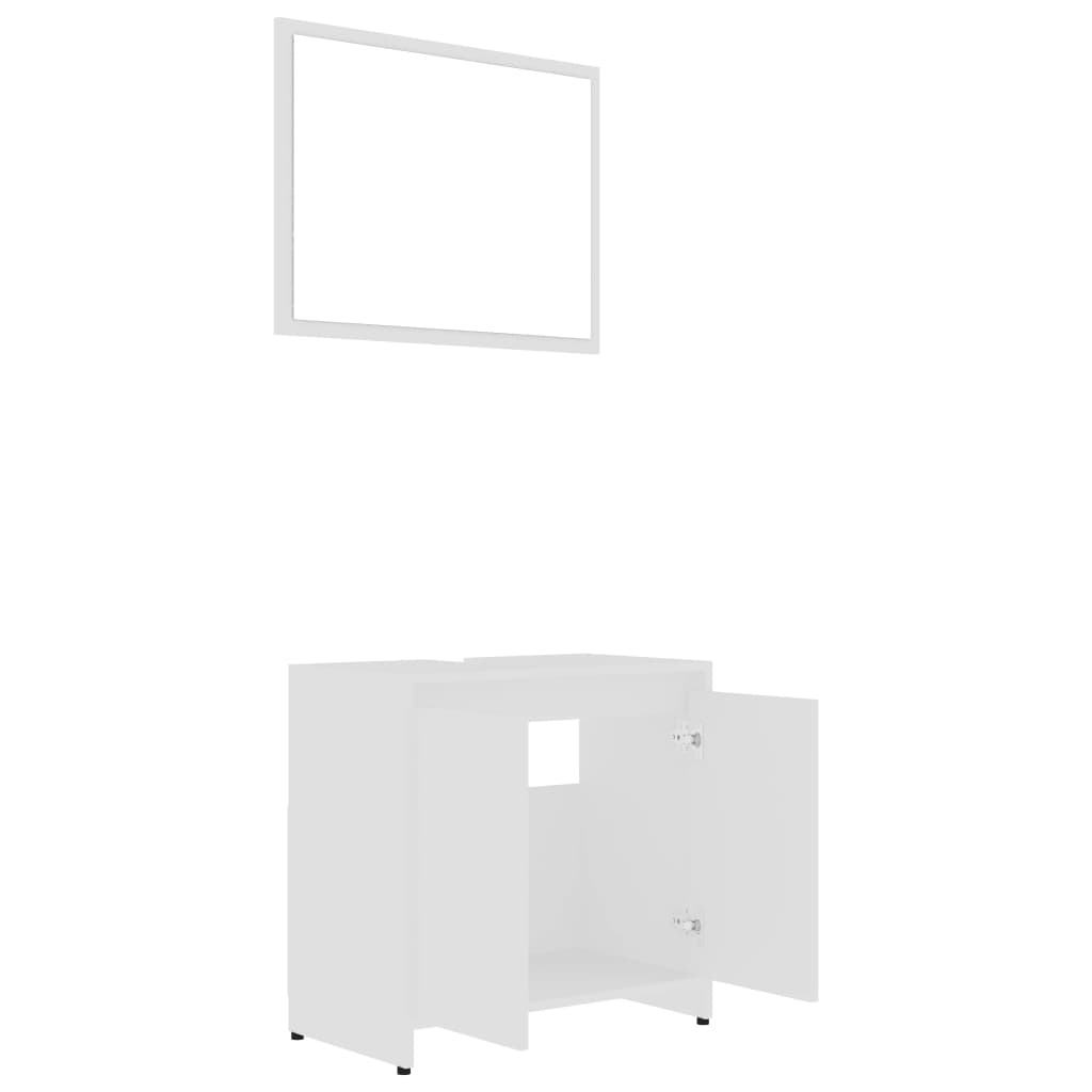 vidaXL Set kupaonskog namještaja bijeli od konstruiranog drva