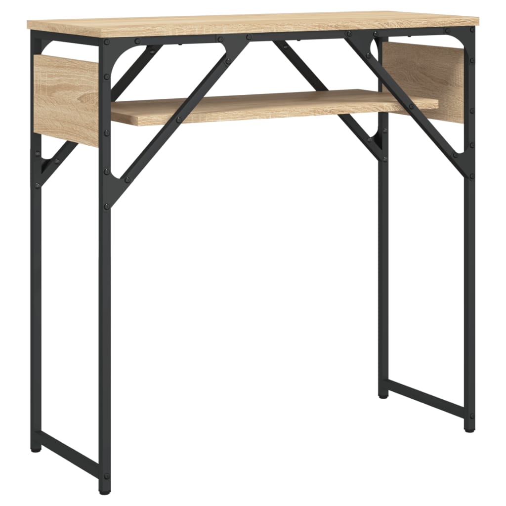 vidaXL Konzolni stol s policama boja hrasta sonome 75x30x75 cm drveni