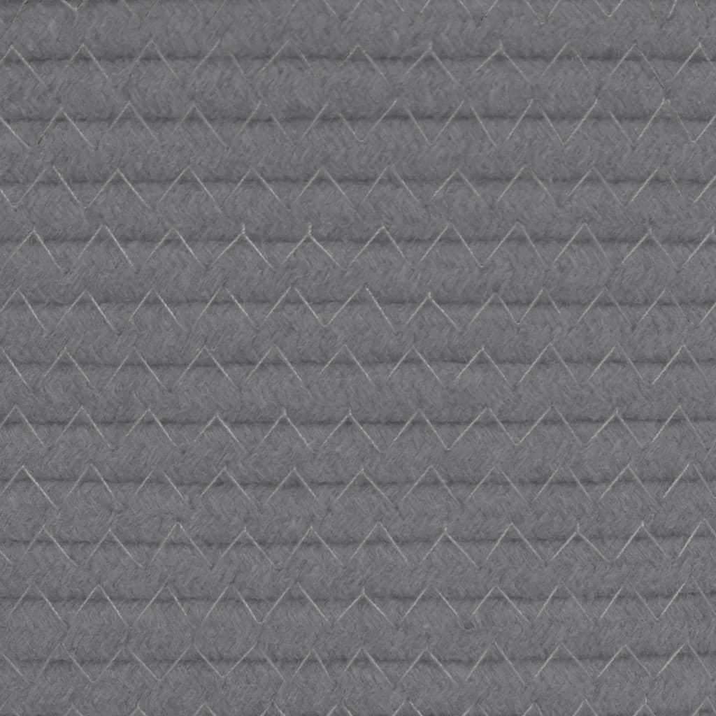 vidaXL Košara za pohranu sivo-bijela Ø 38 x 46 cm od pamuka